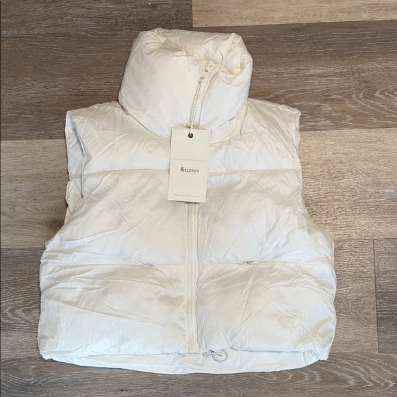 elleven Jackets & Blazers - ELLEVEN Ivory Puffer Vest